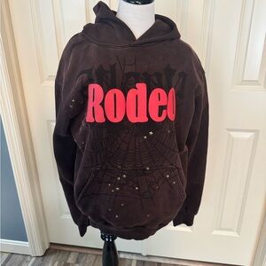 Cactus Jack by Travis Scott Brown Hoodie with Pink 'Rodeo' Graphic